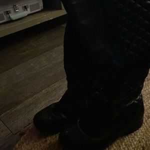 Tall quilted boot